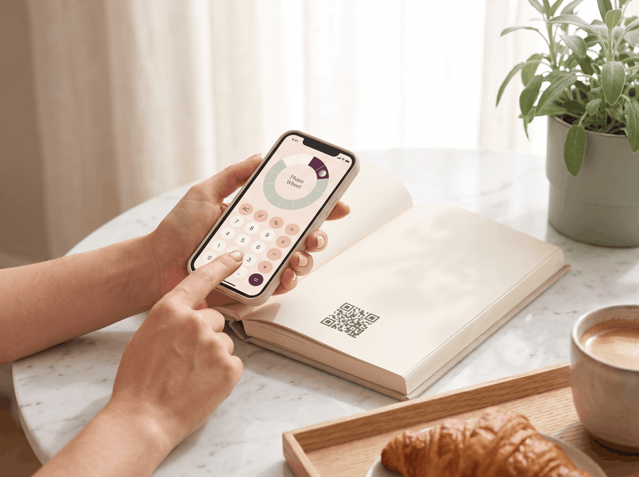 Guide page with QR code